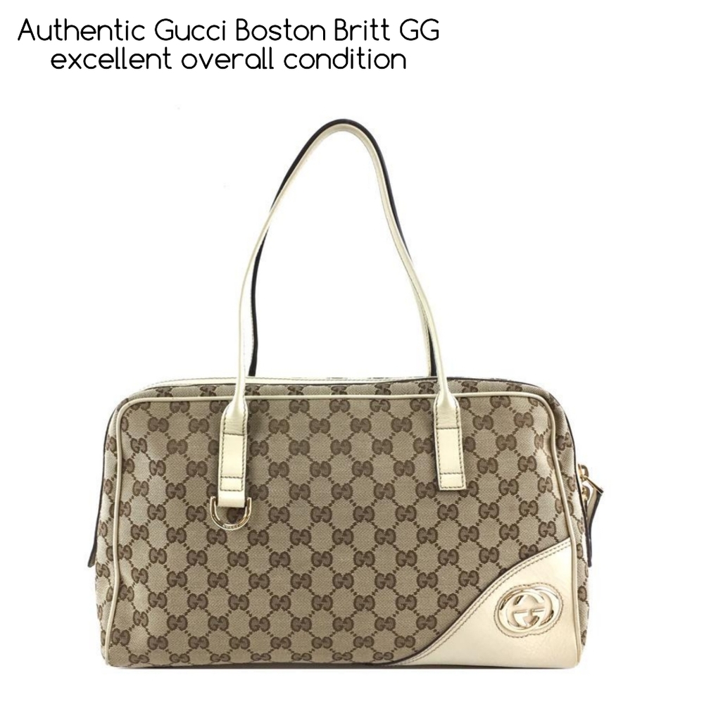 GUCCI Boston Britt GG Handbag.